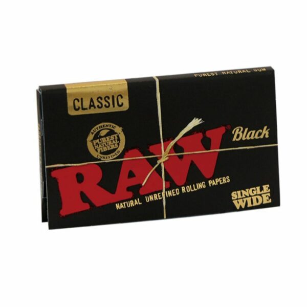 Bibułki RAW Classic Black Single Wide